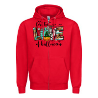 Red Western For The Love of Halloween Zipper Hoodie - texasbilliewilder