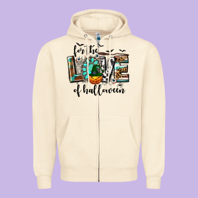 Western For The Love Of Halloween Zipper Hoodie Designed By Texasbilliewilder