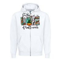 White Western For The Love of Halloween Zipper Hoodie - texasbilliewilder