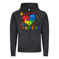 Vintage Black different is beautiful autism Vintage Hoodie - MaliasSmallBusiness
