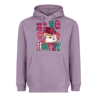 Lavender ho ho howdy santa pink christmas Heavyweight Hoodie - CowGirlArtShop