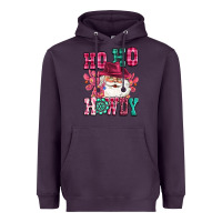 Plum ho ho howdy santa pink christmas Heavyweight Hoodie - CowGirlArtShop