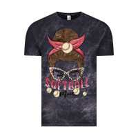 Cloud Black softball mom Vintage Tee - MaliasSmallBusiness