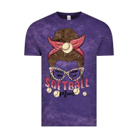Cloud Purple softball mom Vintage Tee - MaliasSmallBusiness