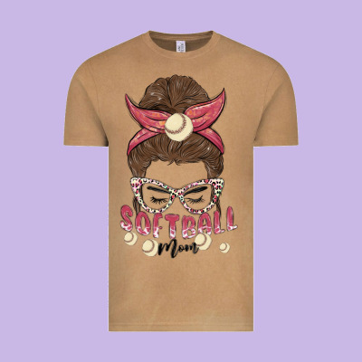 Softball Mom Vintage Tee Designed By Maliassmallbusiness