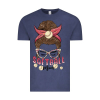 Vintage Denim softball mom Vintage Tee - MaliasSmallBusiness