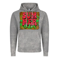 Cloud Rock summer vibes watermelon leopard background Vintage Hoodie - Jasminsmagicworld