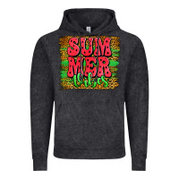 Vintage Arctic summer vibes watermelon leopard background Vintage Hoodie - Jasminsmagicworld