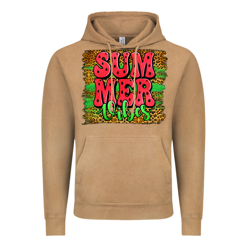 Summer Vibes Watermelon Leopard Background Vintage Hoodie by Jasminsmagicworld | Teevron