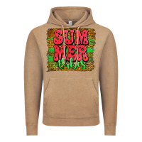 Vintage Coffee summer vibes watermelon leopard background Vintage Hoodie - Jasminsmagicworld