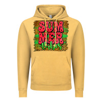 Vintage Mustard summer vibes watermelon leopard background Vintage Hoodie - Jasminsmagicworld