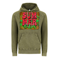 Vintage Olive summer vibes watermelon leopard background Vintage Hoodie - Jasminsmagicworld