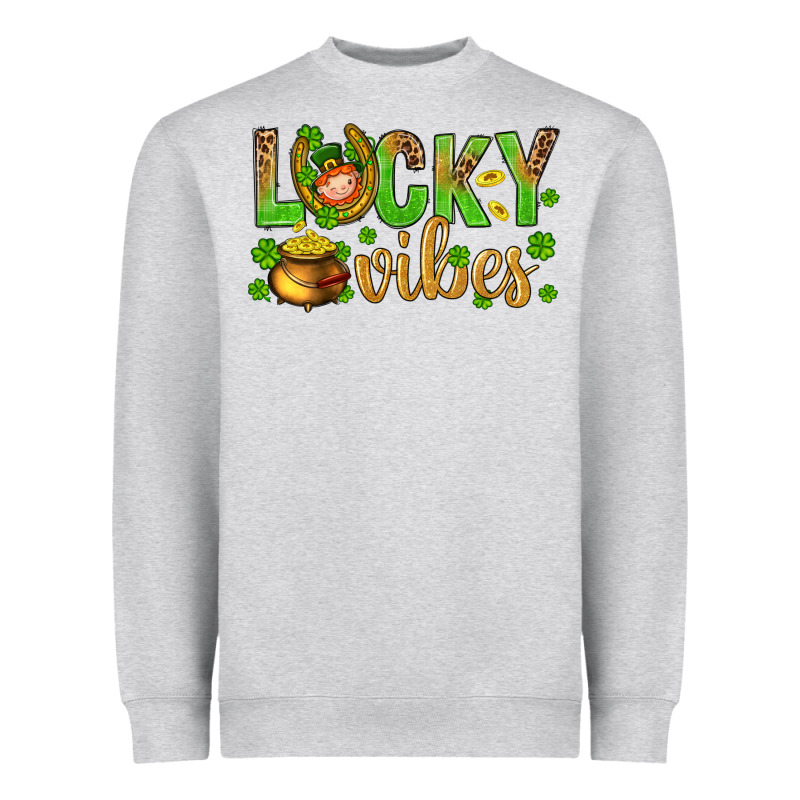 St. Patricks Day Lucky Vibes Heavyweight Sweatshirt by BundleAndBundleShop | Teevron