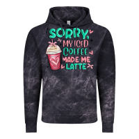 Cloud Black sorry my iced coffee made me latte Vintage Hoodie - MaliasSmallBusiness