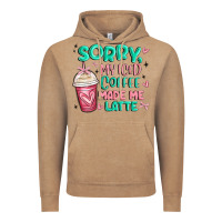 Vintage Coffee sorry my iced coffee made me latte Vintage Hoodie - MaliasSmallBusiness