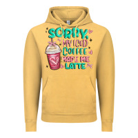 Vintage Mustard sorry my iced coffee made me latte Vintage Hoodie - MaliasSmallBusiness