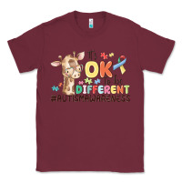 Burgundy its ok to be different Classic Tee - MaliasSmallBusiness