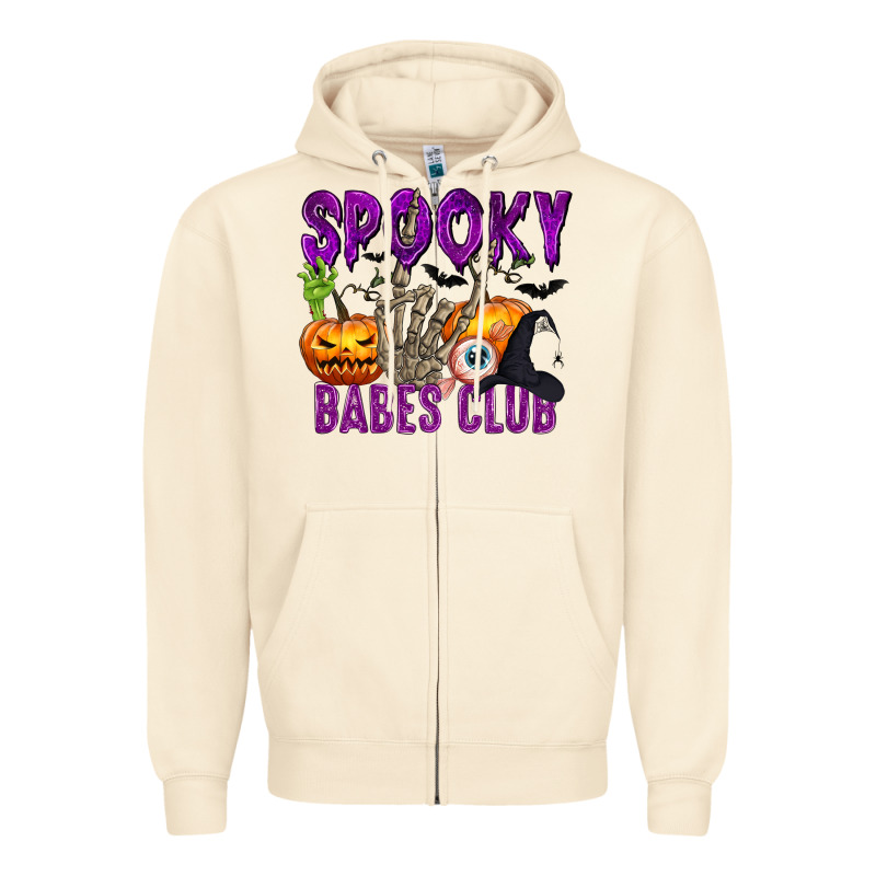Spooky Babes Club Zipper Hoodie by texasbilliewilder | Teevron