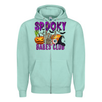 Seafoam Spooky babes club Zipper Hoodie - texasbilliewilder