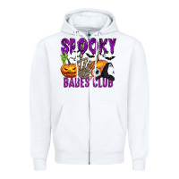 White Spooky babes club Zipper Hoodie - texasbilliewilder