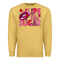 Antique Gold Lips like sugar Valentine's Day Premium Sweatshirt - HowdyJamesFarm