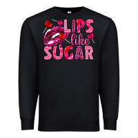 Black Lips like sugar Valentine's Day Premium Sweatshirt - HowdyJamesFarm