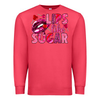 Cardinal Lips like sugar Valentine's Day Premium Sweatshirt - HowdyJamesFarm