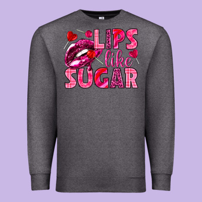 Lips Like Sugar Valentine's Day Premium Sweatshirt Designed By Howdyjamesfarm