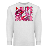 Oatmeal Heather Lips like sugar Valentine's Day Premium Sweatshirt - HowdyJamesFarm
