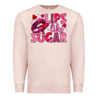 Pale Pink Lips like sugar Valentine's Day Premium Sweatshirt - HowdyJamesFarm