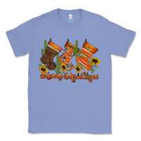 Colony Blue western Christmas Classic Tee - CowhideDigitalArt