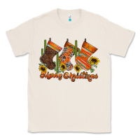 Natural western Christmas Classic Tee - CowhideDigitalArt