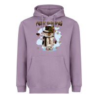 Lavender merry christmas snowman Heavyweight Hoodie - CowGirlArtShop