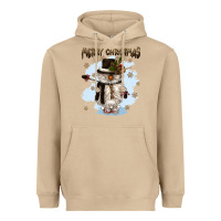 Mushroom merry christmas snowman Heavyweight Hoodie - CowGirlArtShop