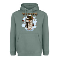 Sage merry christmas snowman Heavyweight Hoodie - CowGirlArtShop