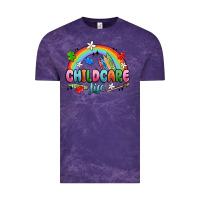 Cloud Purple childcare life Vintage Tee - MaliasSmallBusiness