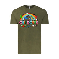 Vintage Olive childcare life Vintage Tee - MaliasSmallBusiness