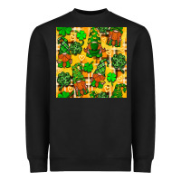 Black St. Patricks gnomies seamless pattern Heavyweight Sweatshirt - BundleAndBundleShop