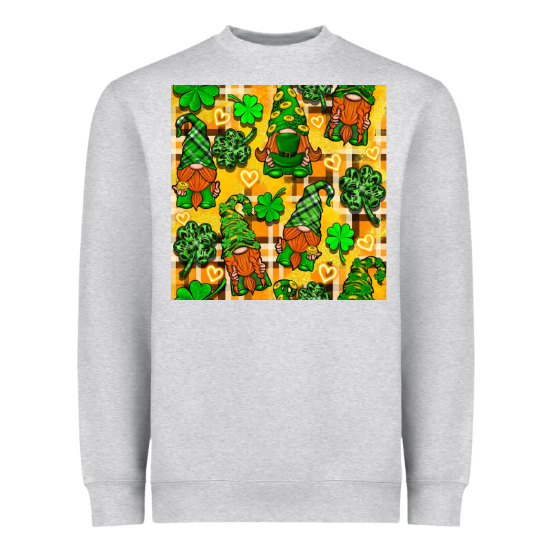 St. Patricks Gnomies Seamless Pattern Heavyweight Sweatshirt by BundleAndBundleShop | Teevron