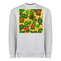 Heather Grey St. Patricks gnomies seamless pattern Heavyweight Sweatshirt - BundleAndBundleShop