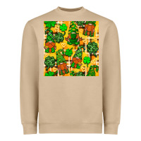 Mushroom St. Patricks gnomies seamless pattern Heavyweight Sweatshirt - BundleAndBundleShop