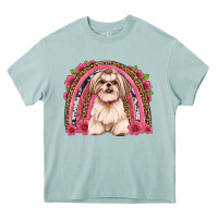 Arona shih tzu floral rainbow Heavy Core Tee - JahusDesignShop