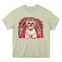 Mossy shih tzu floral rainbow Heavy Core Tee - JahusDesignShop