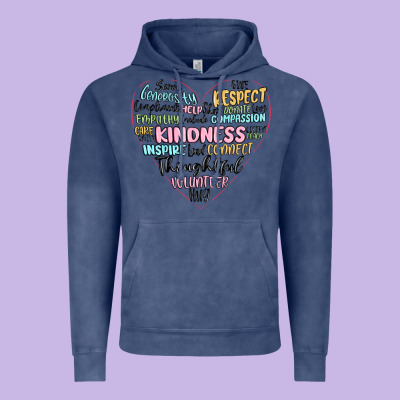 Kindness Heart Vintage Hoodie Designed By Maliassmallbusiness