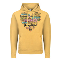 Vintage Mustard kindness heart Vintage Hoodie - MaliasSmallBusiness