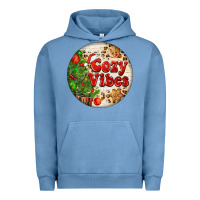 Pigment Pebble Blue Cozy vibes Urban Hoodie - FaDigitalArtStudio