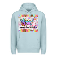Blue Mist peace loeve unicorns Premium Hoodie - CowGirlArtShop