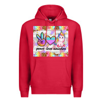 Cardinal peace loeve unicorns Premium Hoodie - CowGirlArtShop