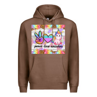 Chestnut peace loeve unicorns Premium Hoodie - CowGirlArtShop