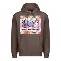 Coffee peace loeve unicorns Premium Hoodie - CowGirlArtShop
